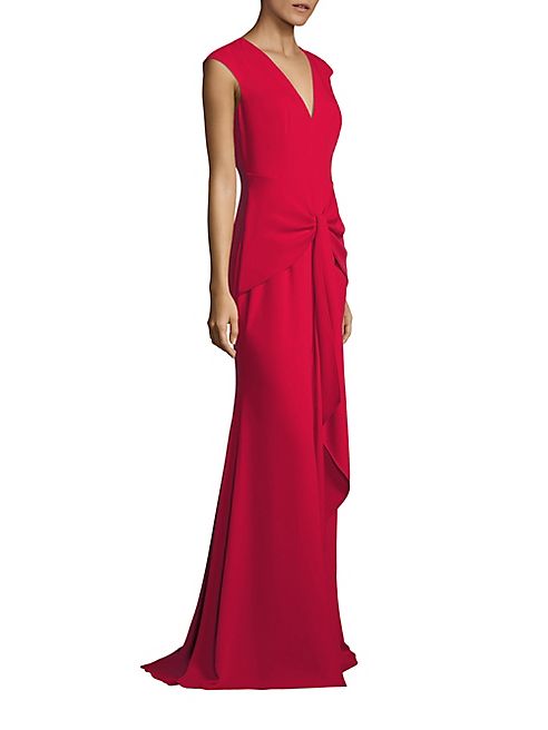 Carmen Marc Valvo - Draped Crepe Gown