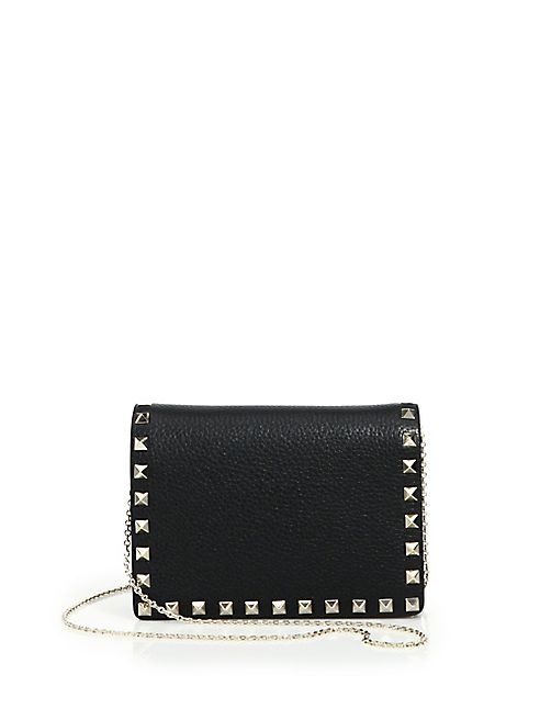 Valentino - Rockstud Leather Chain Pouch