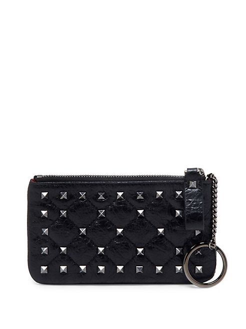 Valentino - Rockstud Spike Leather Key Case