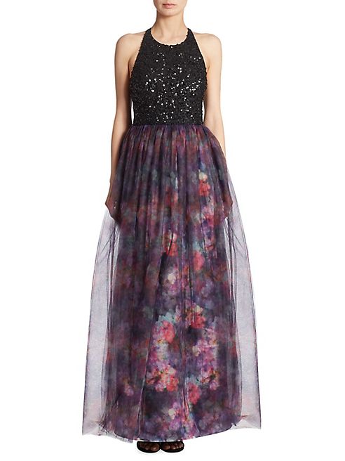 Parker Black - Janet Sequined Silk Gown