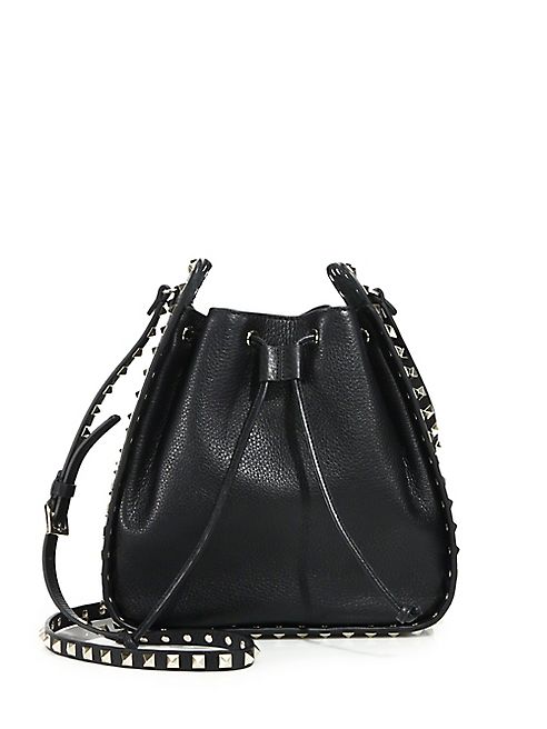 Valentino - Rockstud Large Leather Bucket Bag