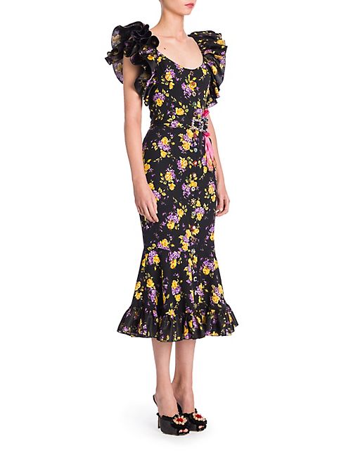 Dolce & Gabbana - Floral Ruffle Dress