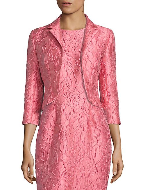 Carmen Marc Valvo - Jacquard Open-Front Jacket