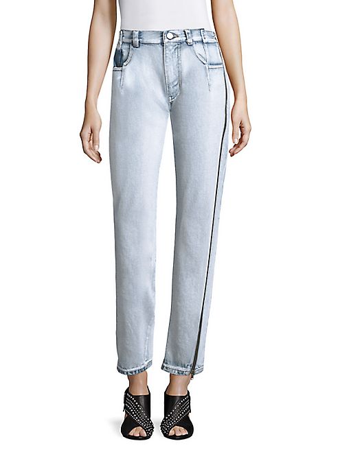 3.1 Phillip Lim - High-Rise Zip Detail Straight-Leg Jeans