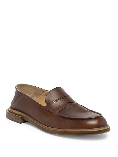 Fendi - Leather Penny Loafers