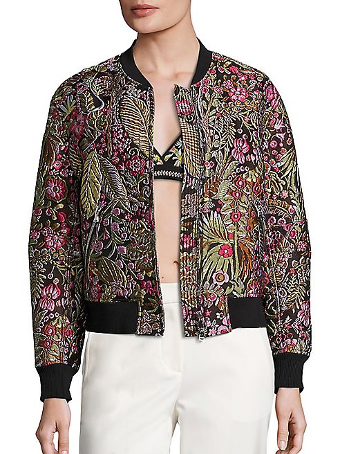 3.1 Phillip Lim - Floral Cloque Bomber Jacket