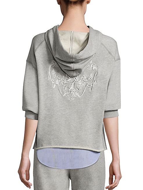 3.1 Phillip Lim - Layered Hooded Cotton Sweatshirt