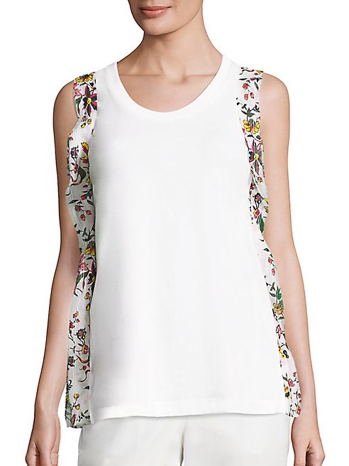 3.1 Phillip Lim - Ribbon Trim Cotton Tank Top