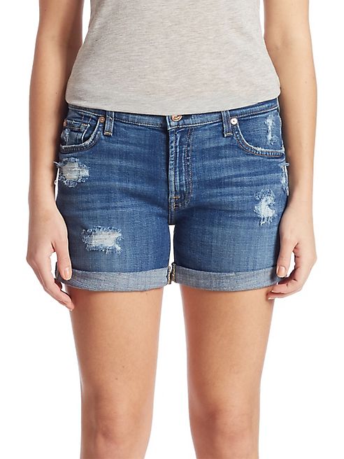 7 For All Mankind - Rolled-Cuff Five-Pocket Shorts