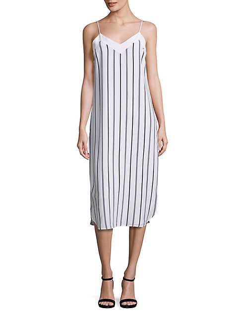 Equipment - Dian Stripe Spaghetti Strap Dress