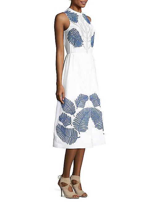 Tanya Taylor - Palm Embroidered Delphine Eyelet Dress