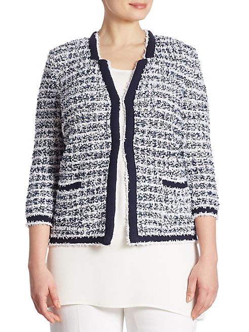 Stizzoli, Plus Size - Plus Tweed Cropped Jacket