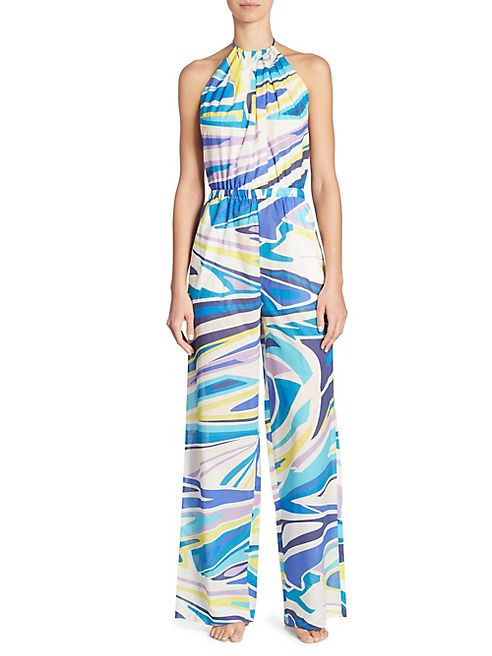 Emilio Pucci - Lance Beach Woven Silk Blend Overall