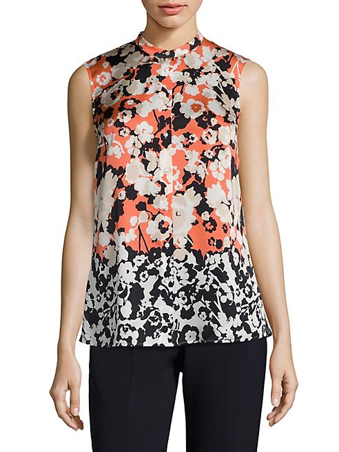 BOSS - Bamina Floral-Print Silk Blouse