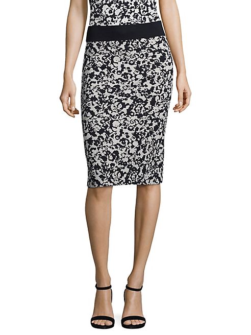 BOSS - Emkisa Floral-Print Jersey Pencil Skirt