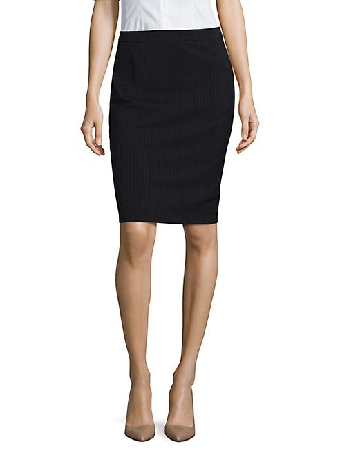 BOSS - Vimena Pinstriped Pencil Skirt