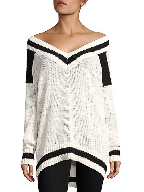 KENDALL + KYLIE - V-Neck Rugby Sweater