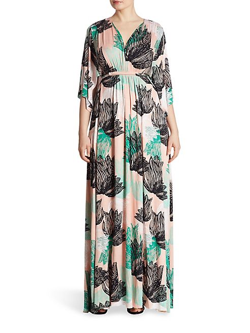 Rachel Pally, Plus Size - Printed Long Caftan Dress