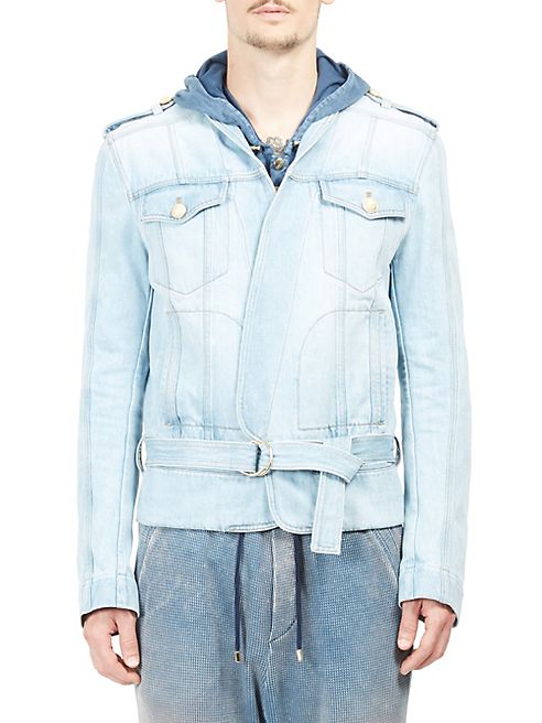 Balmain - Belted Denim Jacket