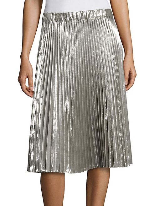 NO. 21 - Metallic Accordion Pleated Skirt