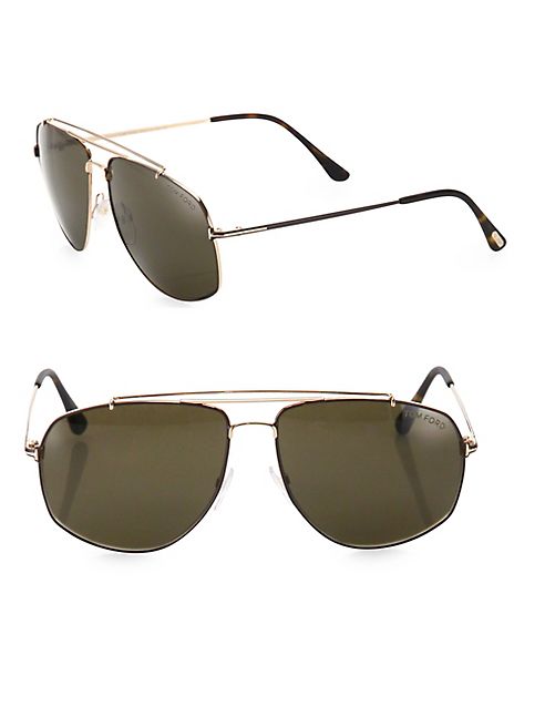 Tom Ford Eyewear - Georges 59MM Polarized Navigator Sunglasses