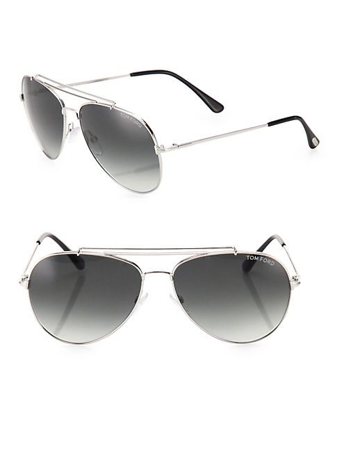 Tom Ford Eyewear - Indiana 58MM Aviator Sunglasses