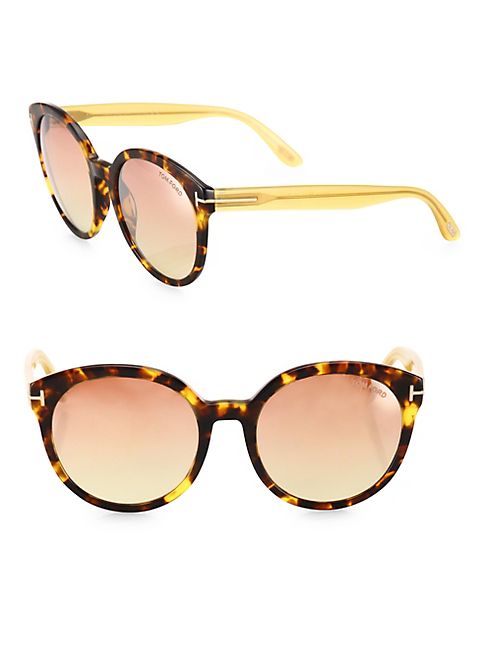 Tom Ford Eyewear - Philippa 55MM Mirrored Oversized Round Sunglasses