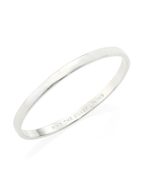 Kate Spade New York - Idiom Find The Silver Lining Hinged Bangle