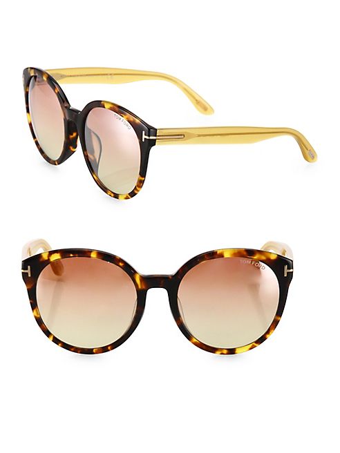 Tom Ford Eyewear - Philippa 55MM Mirrored Oversized Round Sunglasses