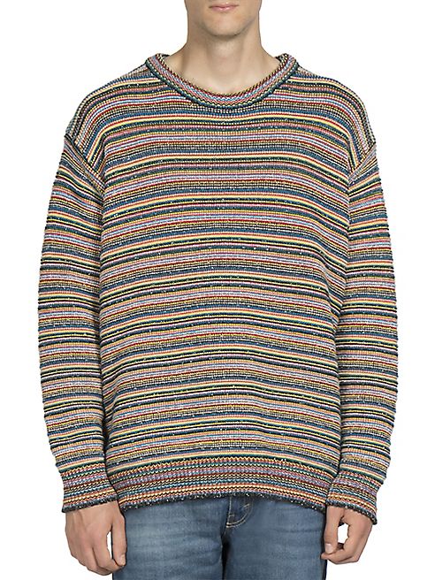 Stella McCartney - Wool-Blend Crewneck Striped Sweater