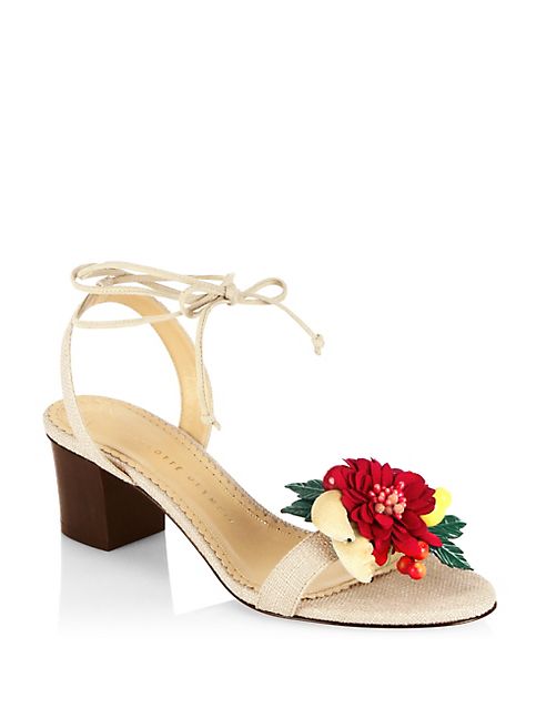 Charlotte Olympia - Fashion Tropical Tara Block Heel Sandals