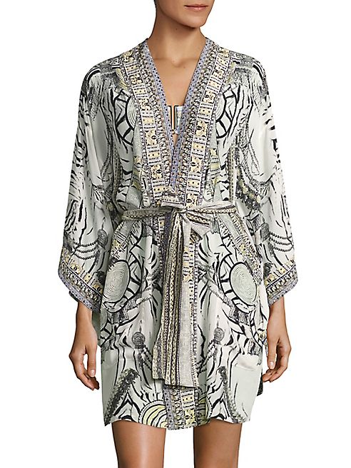 Camilla - Chinese Whispers Wild Belle Silk Kimono