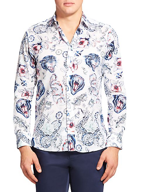 Etro - Multi-Printed Cotton Shirt