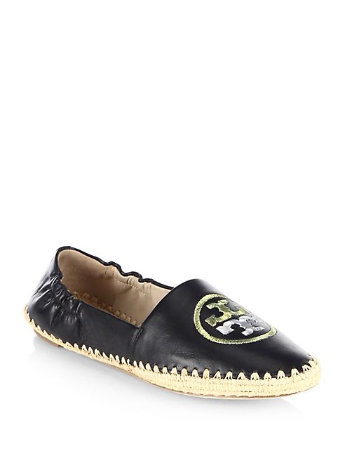 Tory Burch - Darien Leather Espadrille Loafers