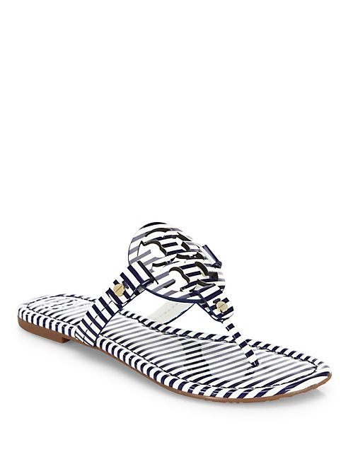 Tory Burch - Miller Striped Leather Sandals