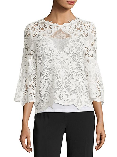 KOBI HALPERIN - Mallory Bold Floral Lace Blouse