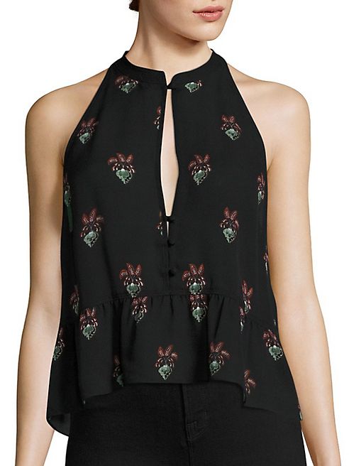 A.L.C. - Binx Peplum Silk Top