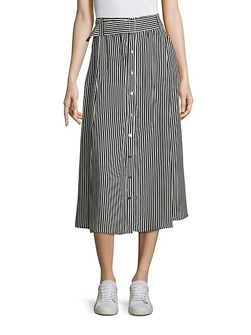 A.L.C. - Divya Striped Silk Skirt