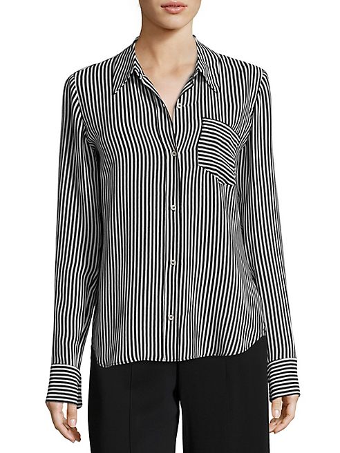 A.L.C. - Scott Striped Silk Top