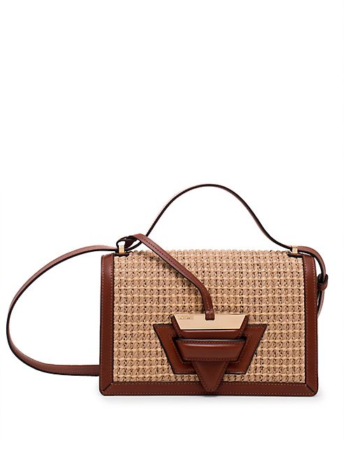 LOEWE - Barcelona Raffia & Leather Shoulder Bag