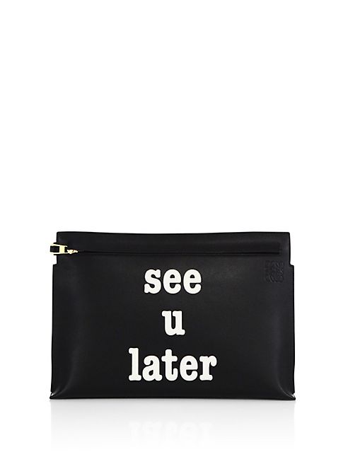 LOEWE - See U Later T Leather Pouch