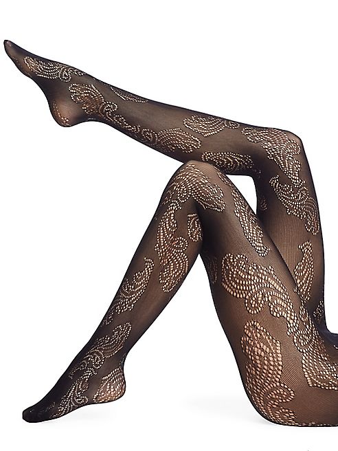 Natori Legwear - Feathers Lace Net Tights