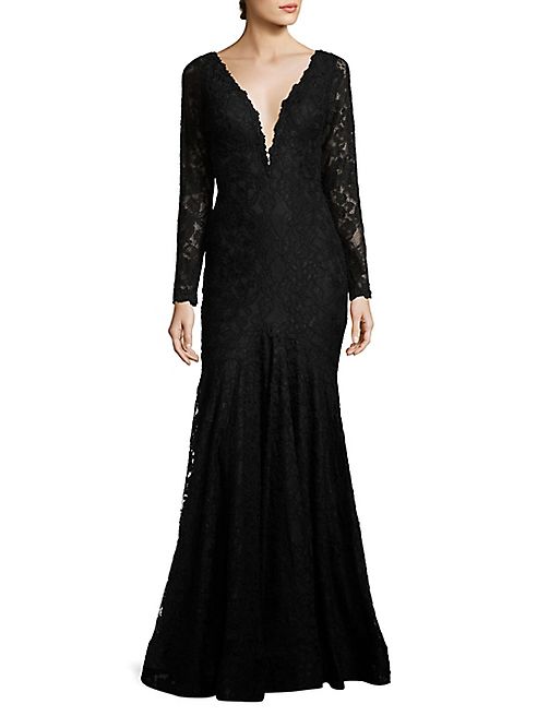 Jovani - Lace Trumpet Gown