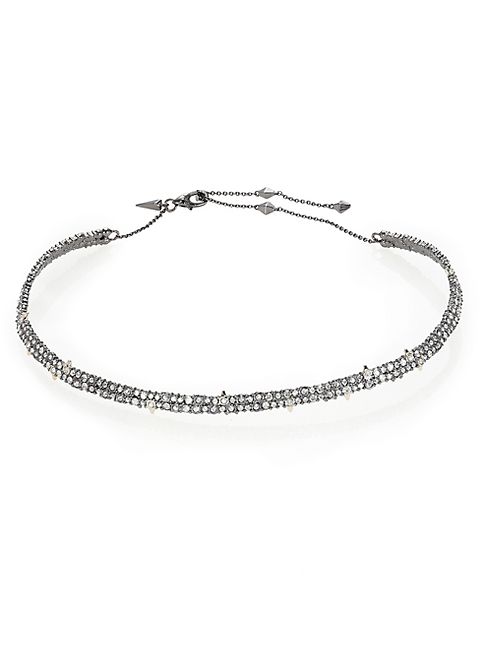 Alexis Bittar - Crystal-Encrusted Spiked Choker