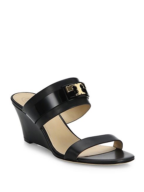 Tory Burch - Gigi Leather Wedge Sandals