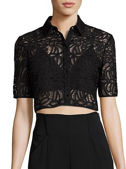 A.L.C. - Zoe Lace Cropped Top