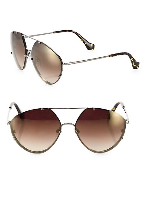 Balenciaga - 60MM Geometric Aviator Sunglasses