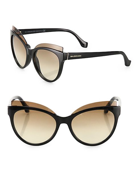 Balenciaga - 57MM Injected Cat Eye Sunglasses