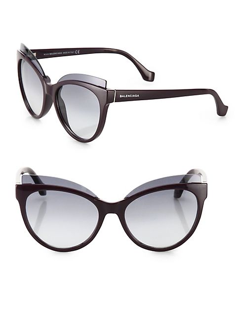 Balenciaga - 57MM Injected Cat's-Eye Sunglasses