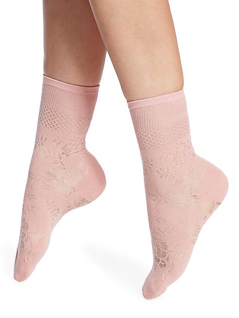 Natori Legwear - Floral Crew Socks